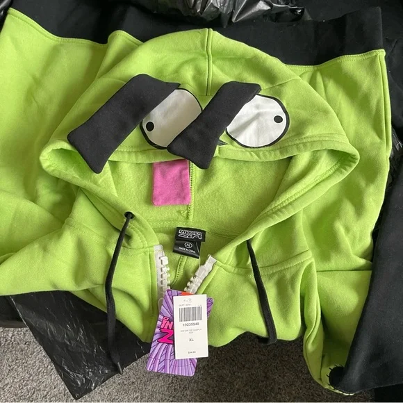 NWT Invader Zim GIR cosplay hoodie jacket top  XL - Picture 2 of 8